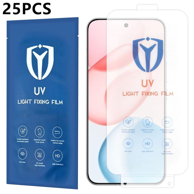 For Honor 400 Pro Global 160.8mm 25pcs Ultra-Thin Full-Screen Coverage Full Glue HD UV Curing Film