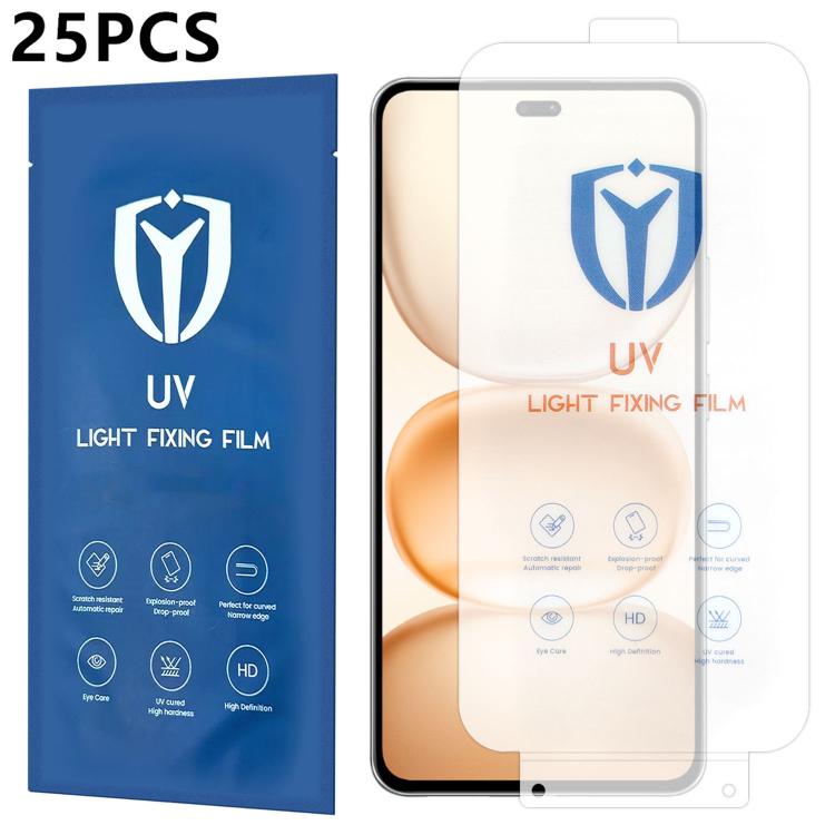 For Honor Power 25pcs Ultra-Thin Full-Screen Coverage Full Glue HD UV Curing Film