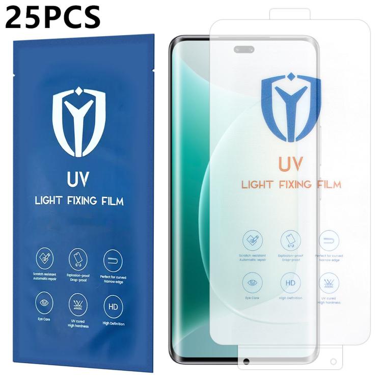 For Honor 300 Pro 25pcs Ultra-Thin Full-Screen Coverage Full Glue HD UV Curing Film