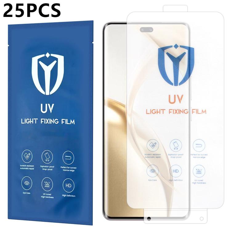 For Honor 200 Pro 25pcs Ultra-Thin Full-Screen Coverage Full Glue HD UV Curing Film