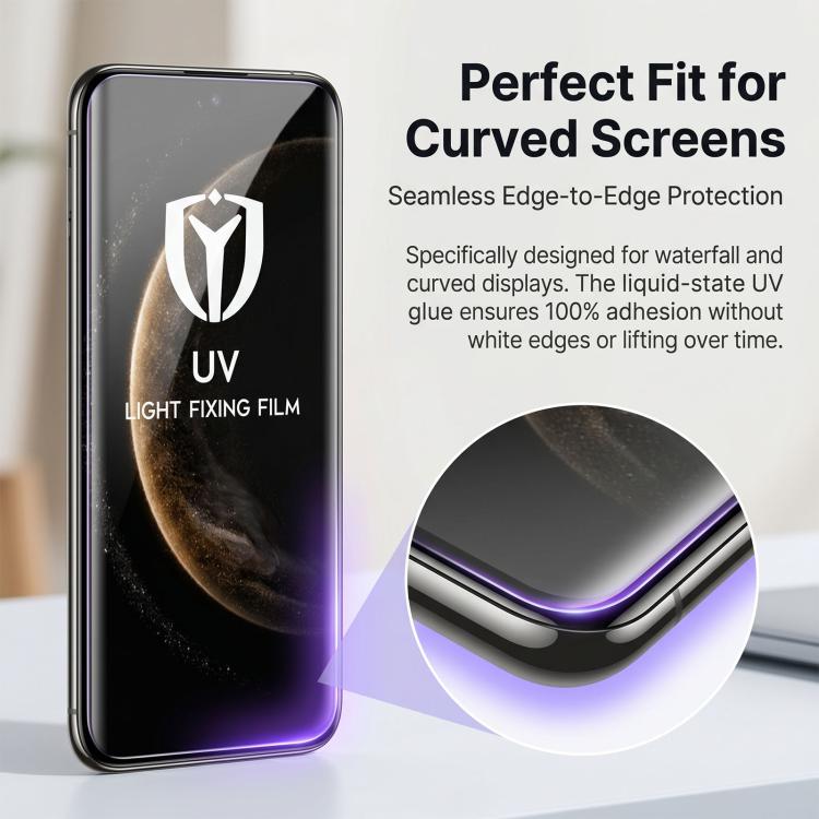 For Honor Power 25pcs Ultra-Thin Full-Screen Coverage Full Glue HD UV Curing Film