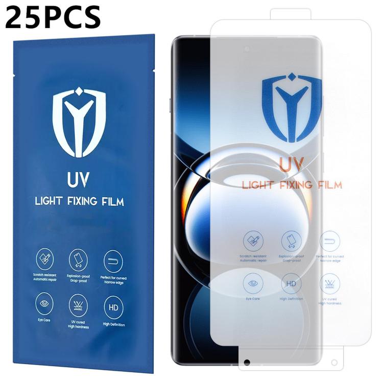 For OPPO Find X7 25pcs Ultra-Thin Full-Screen Coverage Full Glue HD UV Curing Film