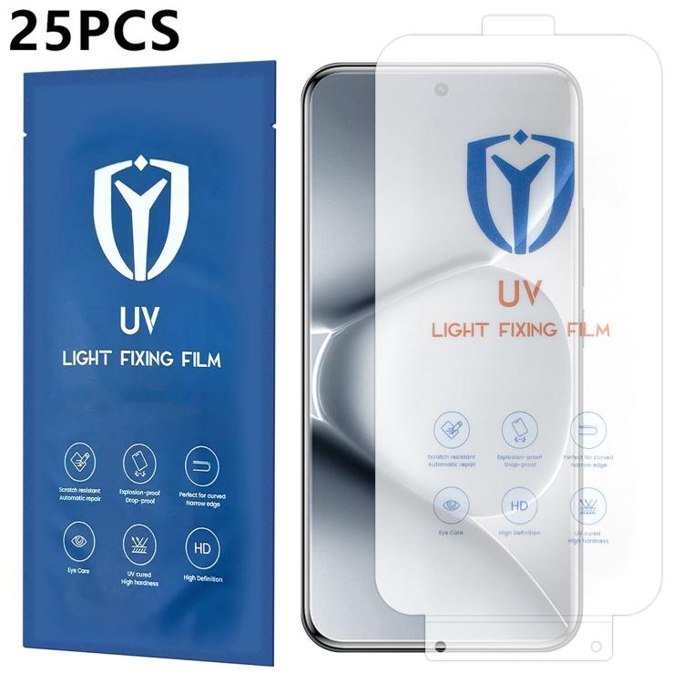For Redmi Note 15 Pro+ 5G Global 163.3mm 25pcs Ultra-Thin Full-Screen Coverage Full Glue HD UV Curing Film