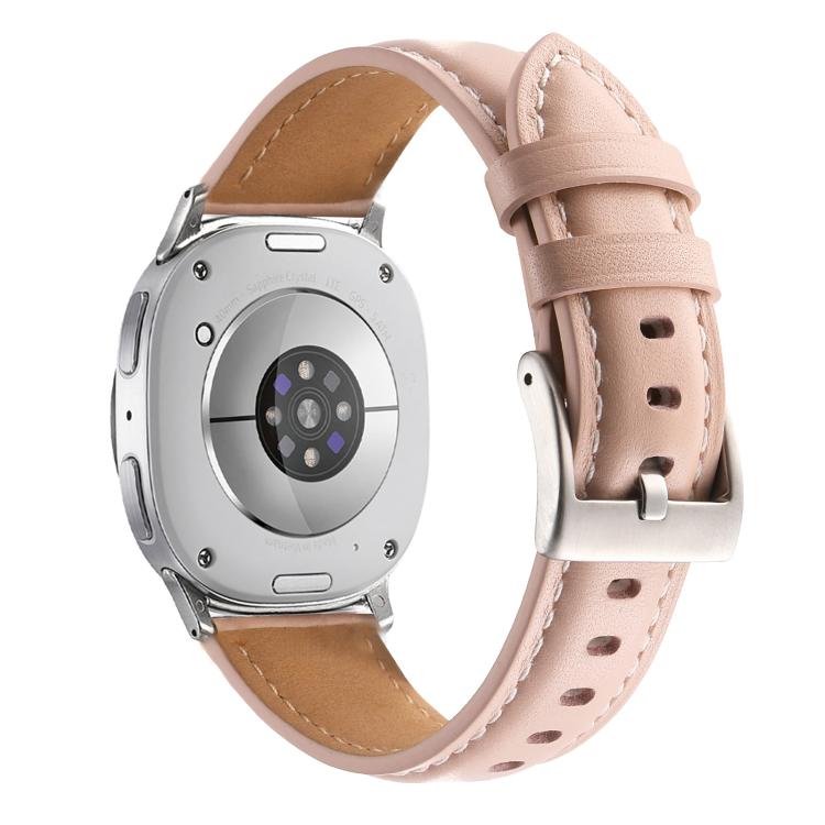 For Samsung Galaxy Watch8 / Watch8 Classic Pointed Tail Genuine Leather Watch Band