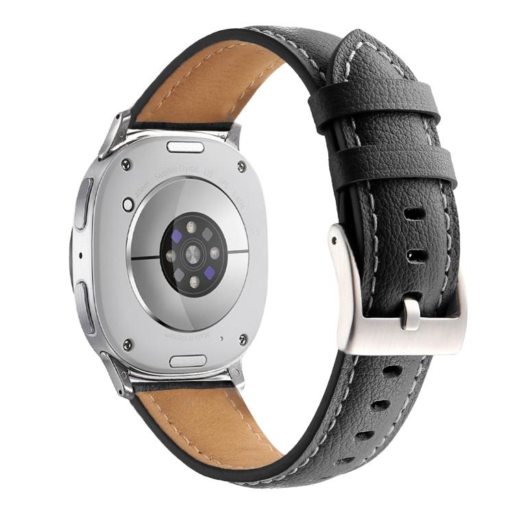 For Samsung Galaxy Watch8 / Watch8 Classic Pointed Tail Genuine Leather Watch Band