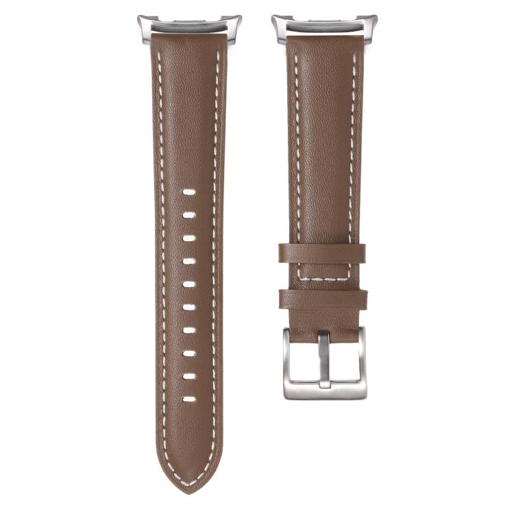 For Samsung Galaxy Watch8 / Watch8 Classic Pointed Tail Genuine Leather Watch Band