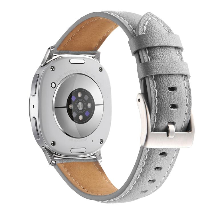 For Samsung Galaxy Watch8 / Watch8 Classic Pointed Tail Genuine Leather Watch Band