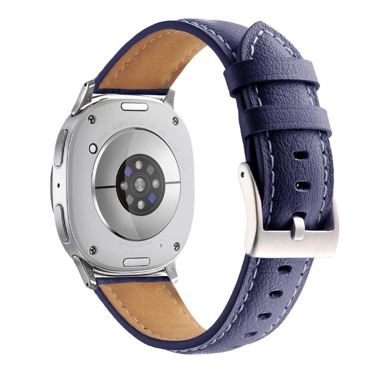 For Samsung Galaxy Watch8 / Watch8 Classic Pointed Tail Genuine Leather Watch Band