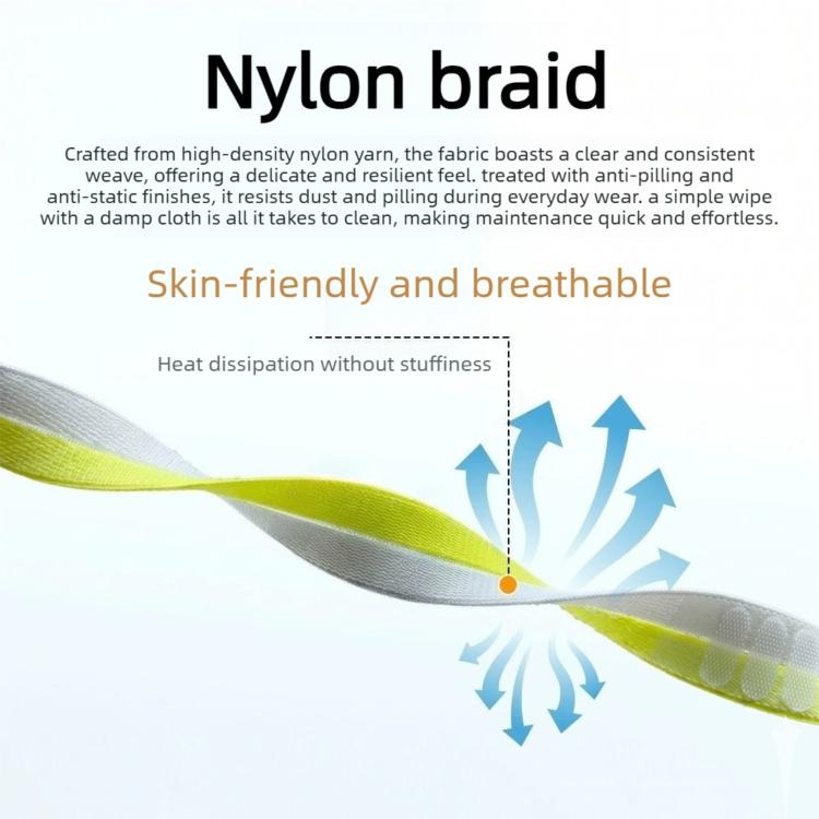 20mm Feather Yarn Stitched Nylon Loop Watch Band