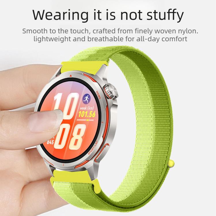 20mm Feather Yarn Stitched Nylon Loop Watch Band