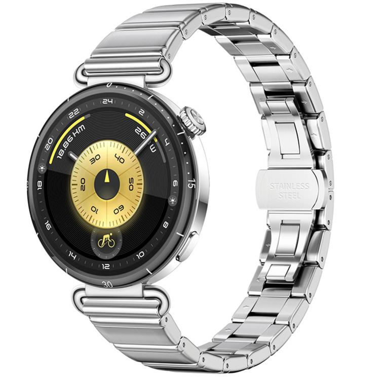 For OPPO Watch X3 Mini Eggplant Bamboo Slim Butterfly Folding Buckle Stainless Steel Watch Band