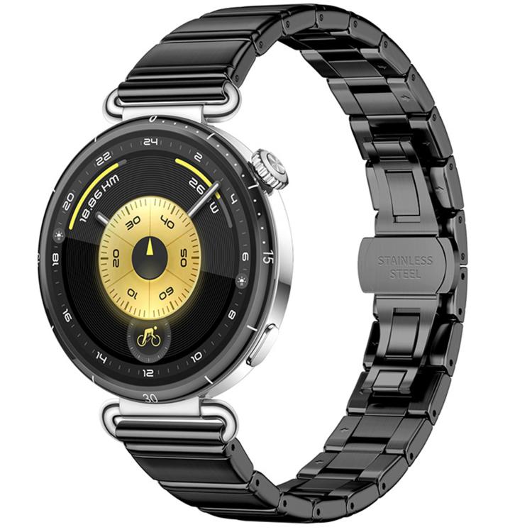 For OPPO Watch X3 Mini Eggplant Bamboo Slim Butterfly Folding Buckle Stainless Steel Watch Band