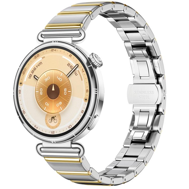 For OPPO Watch X3 Mini Eggplant Bamboo Slim Butterfly Folding Buckle Stainless Steel Watch Band