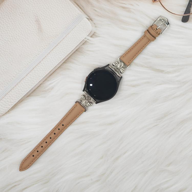 20mm Metal Little Bee Vegan Leather Watch Band