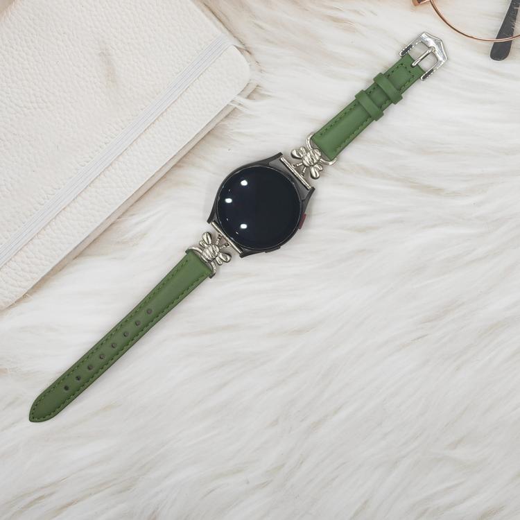 20mm Metal Little Bee Vegan Leather Watch Band