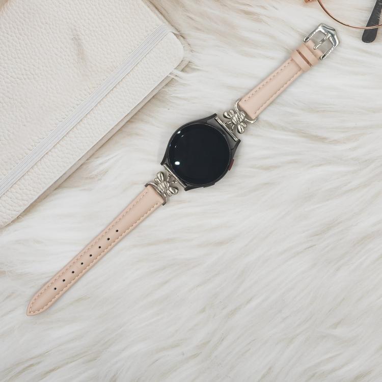20mm Metal Little Bee Vegan Leather Watch Band