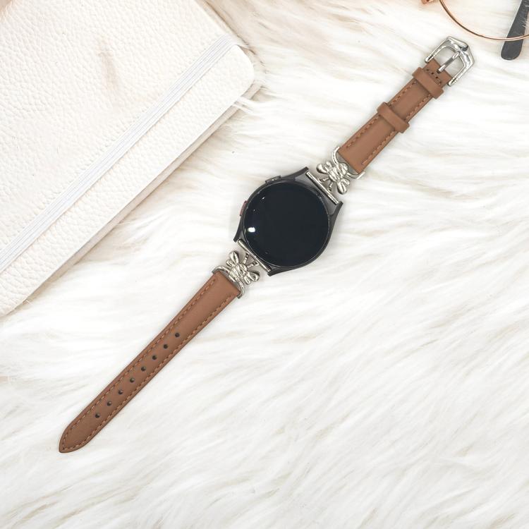 20mm Metal Little Bee Vegan Leather Watch Band