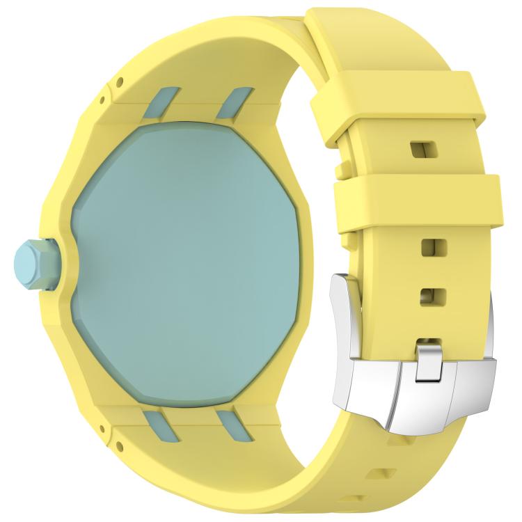 For Swatch Royal Pop / Audemars Piguet Integrated Stainless Steel Pin Buckle Silicone Watch Band