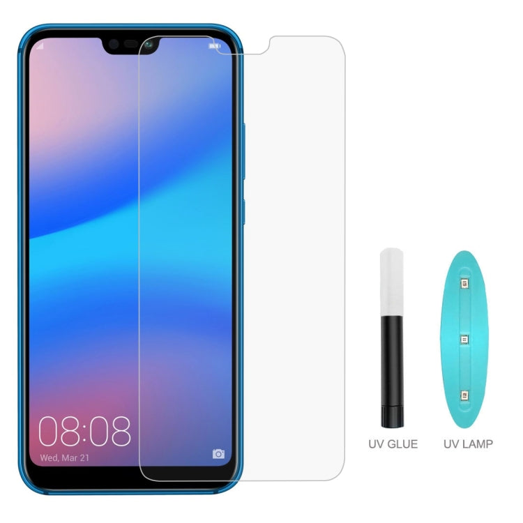 UV Liquid Curved Full Glue Full Screen Tempered Glass for Huawei  P20 Lite