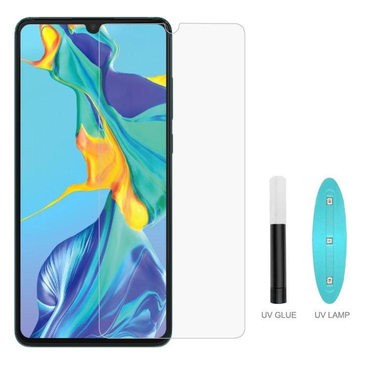 UV Liquid Curved Full Glue Full Screen Tempered Glass for Huawei  P30