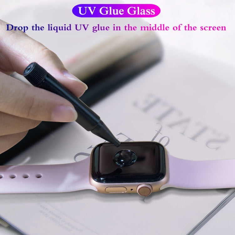 UV Liquid Curved Full Glue Full Screen Tempered Glass for Apple Watch Series 44mm