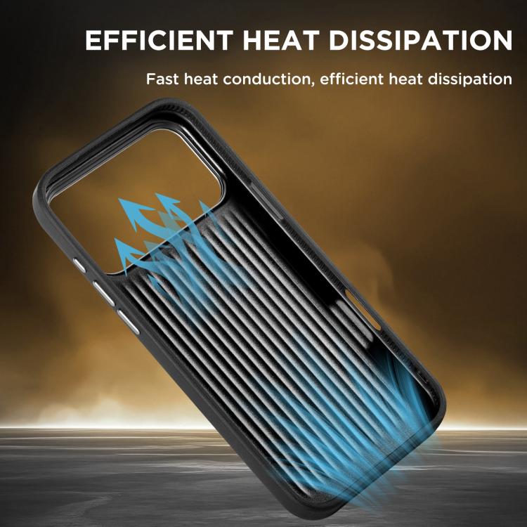 For iPhone 16 Pro Max Suteni G8 Magnetic Triangle Texture Vegan Leather Back Phone Case