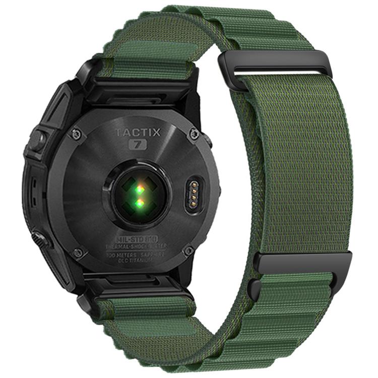 For Gamin 26mm C Buckle Two-Section High Mountain Loop Nylon Watch Band