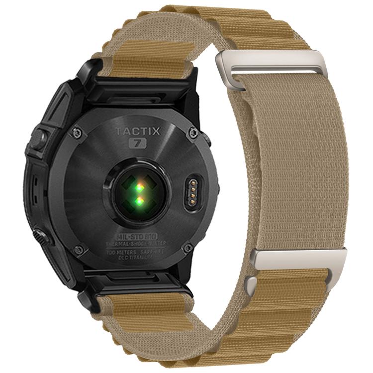 For Gamin 26mm C Buckle Two-Section High Mountain Loop Nylon Watch Band