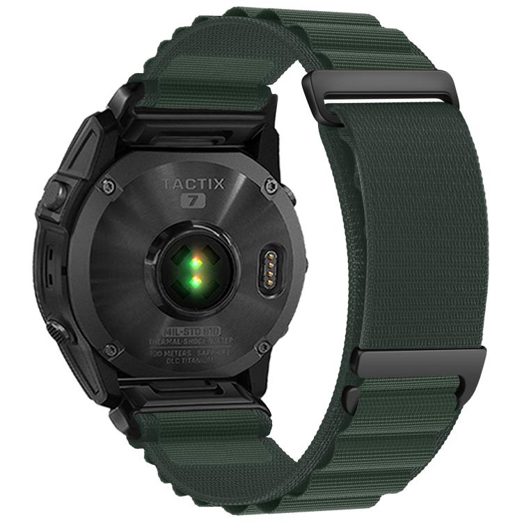 For Gamin 22mm C Buckle Two-Section High Mountain Loop Nylon Watch Band