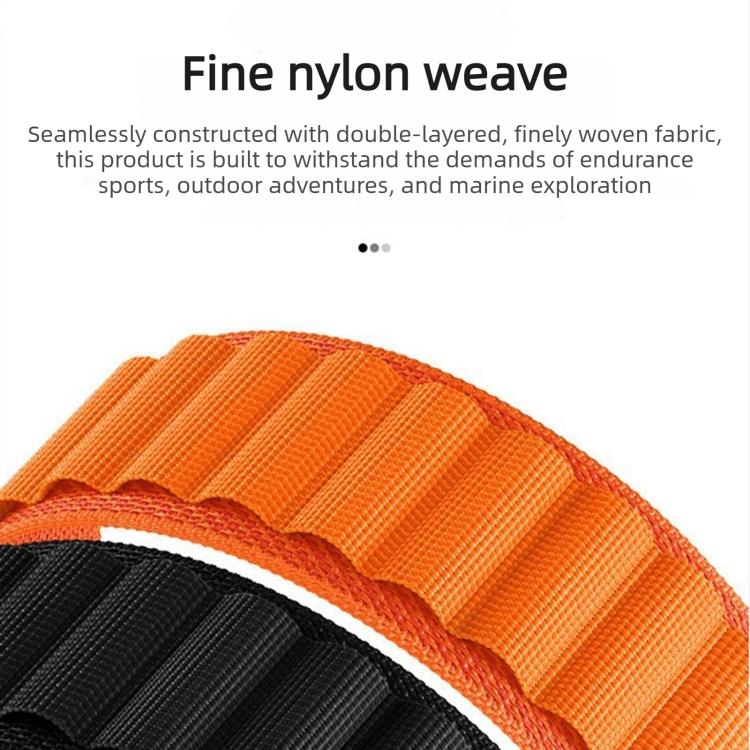 For Gamin 20mm C Buckle Two-Section High Mountain Loop Nylon Watch Band