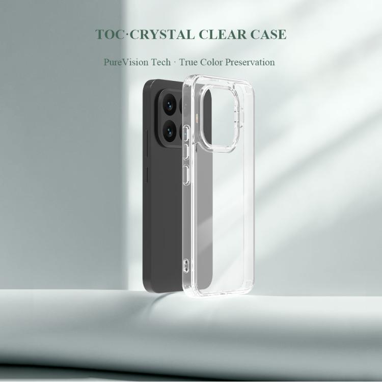 For Xiaomi 17T 5G LeReach TOC Clear Series Composite Armor TPU Acrylic Hybrid Shockproof Phone Case - Transparent