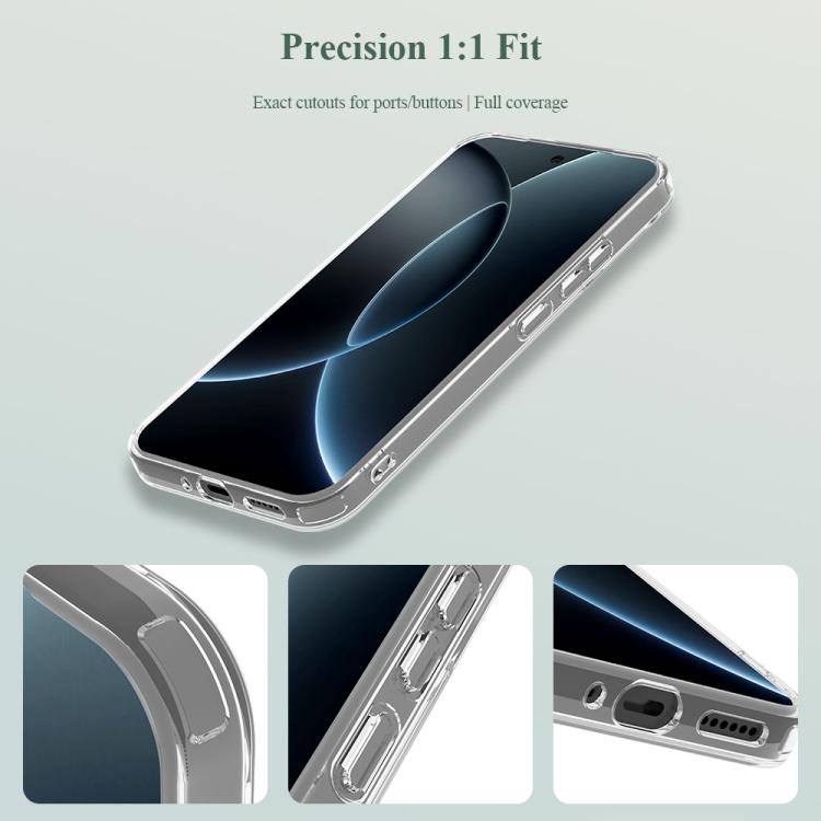 For Xiaomi 17T 5G LeReach TOC Clear Series Composite Armor TPU Acrylic Hybrid Shockproof Phone Case - Transparent