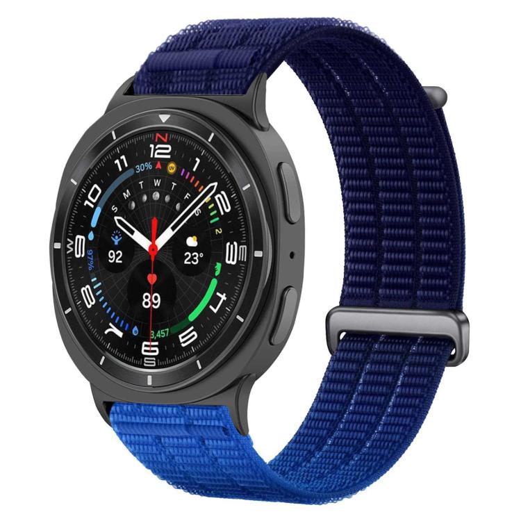 For Samsung Galaxy Watch8 / Watch8 Classic Double-Link Cloud-Feel Breathable Nylon Loop Metal Head Watch Band