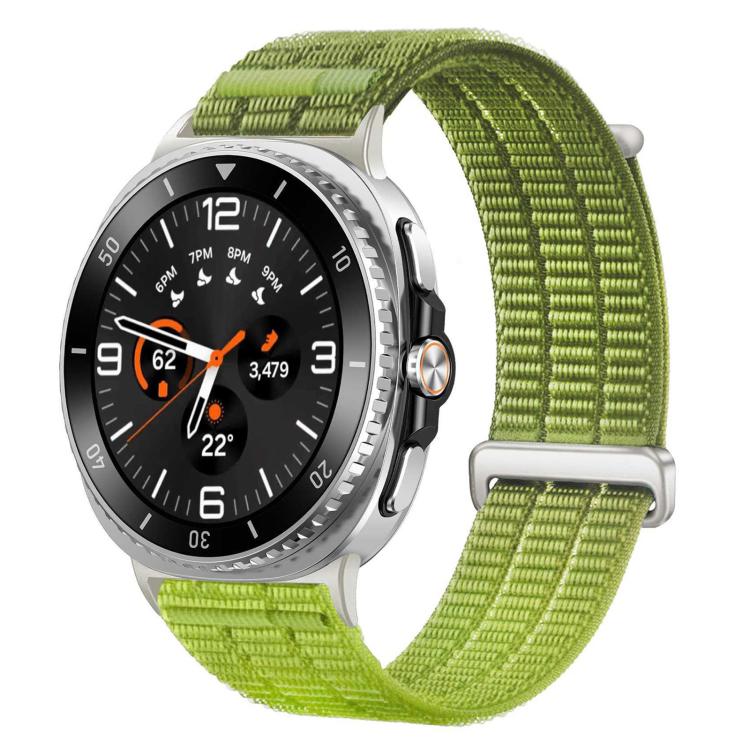 For Samsung Galaxy Watch8 / Watch8 Classic Double-Link Cloud-Feel Breathable Nylon Loop Metal Head Watch Band