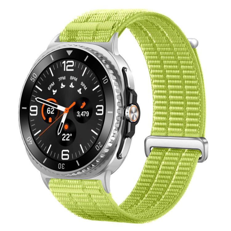 For Samsung Galaxy Watch8 / Watch8 Classic Double-Link Cloud-Feel Breathable Nylon Loop Metal Head Watch Band