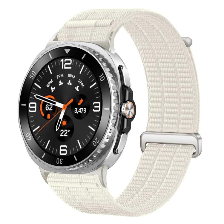 For Samsung Galaxy Watch8 / Watch8 Classic Double-Link Cloud-Feel Breathable Nylon Loop Metal Head Watch Band