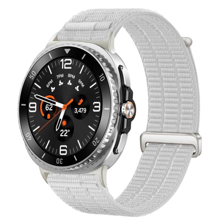 For Samsung Galaxy Watch8 / Watch8 Classic Double-Link Cloud-Feel Breathable Nylon Loop Metal Head Watch Band