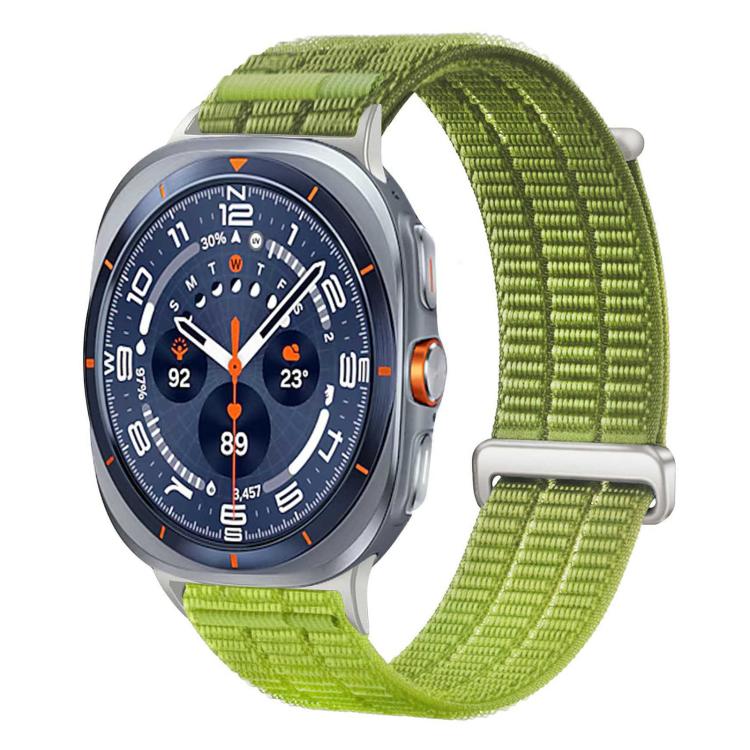 For Samsung Galaxy Watch Ultra 47mm / Ultra 2025 Double-Link Cloud-Feel Breathable Nylon Loop Metal Head Watch Band