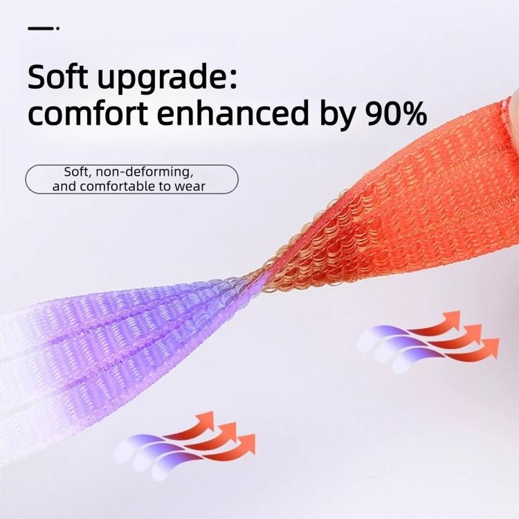 For Samsung Galaxy Watch Ultra 47mm / Ultra 2025 Double-Link Cloud-Feel Breathable Nylon Loop Metal Head Watch Band