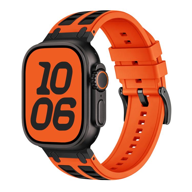 For Apple Watch 42mm / 41mm / 40mm / 38mm Vibrant Contrast Color Silicone Watch Band