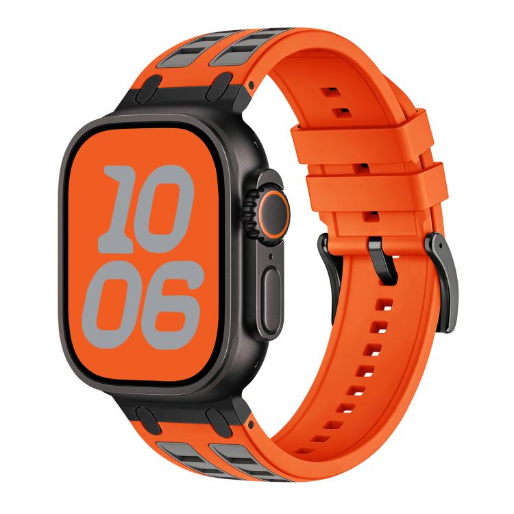 For Apple Watch 42mm / 41mm / 40mm / 38mm Vibrant Contrast Color Silicone Watch Band
