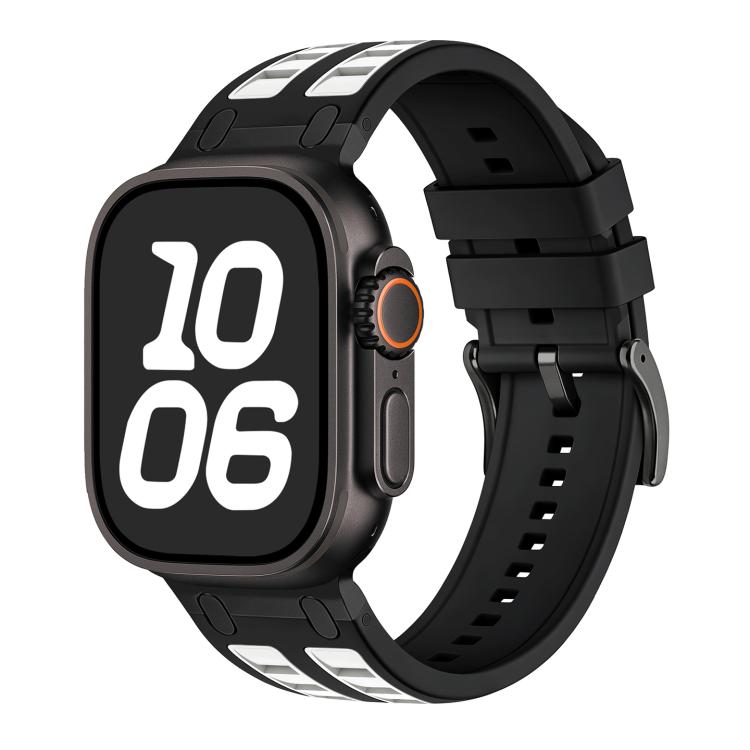 For Apple Watch 42mm / 41mm / 40mm / 38mm Vibrant Contrast Color Silicone Watch Band
