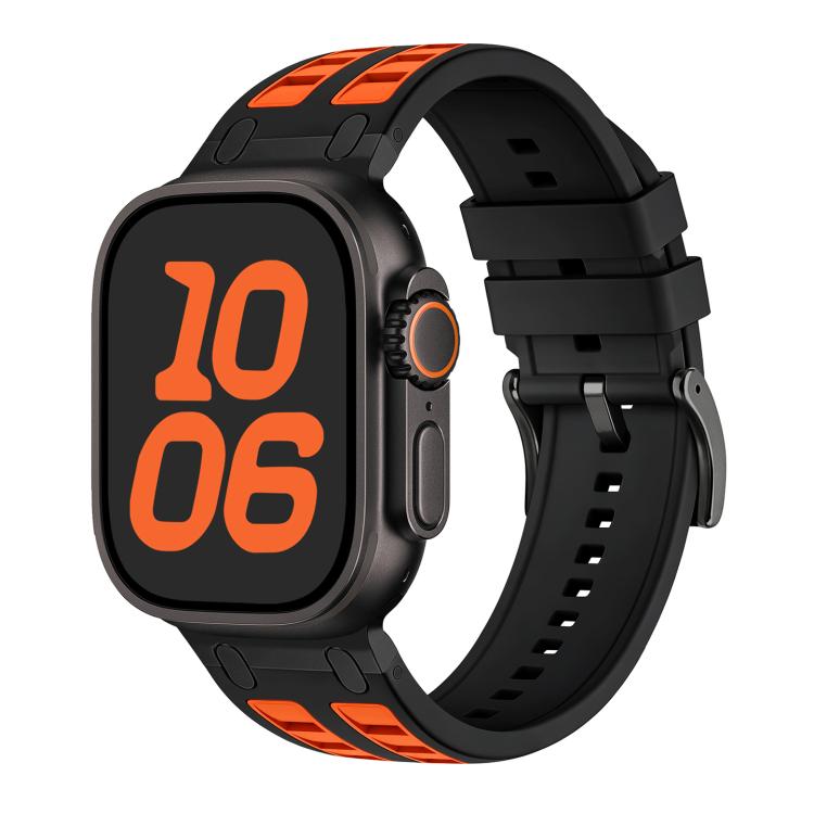 For Apple Watch 42mm / 41mm / 40mm / 38mm Vibrant Contrast Color Silicone Watch Band