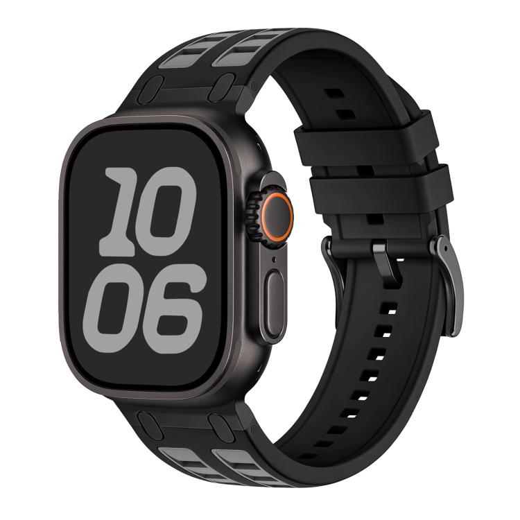 For Apple Watch 42mm / 41mm / 40mm / 38mm Vibrant Contrast Color Silicone Watch Band