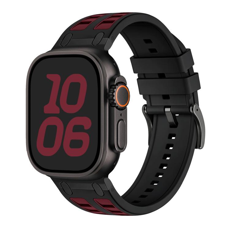 For Apple Watch 42mm / 41mm / 40mm / 38mm Vibrant Contrast Color Silicone Watch Band