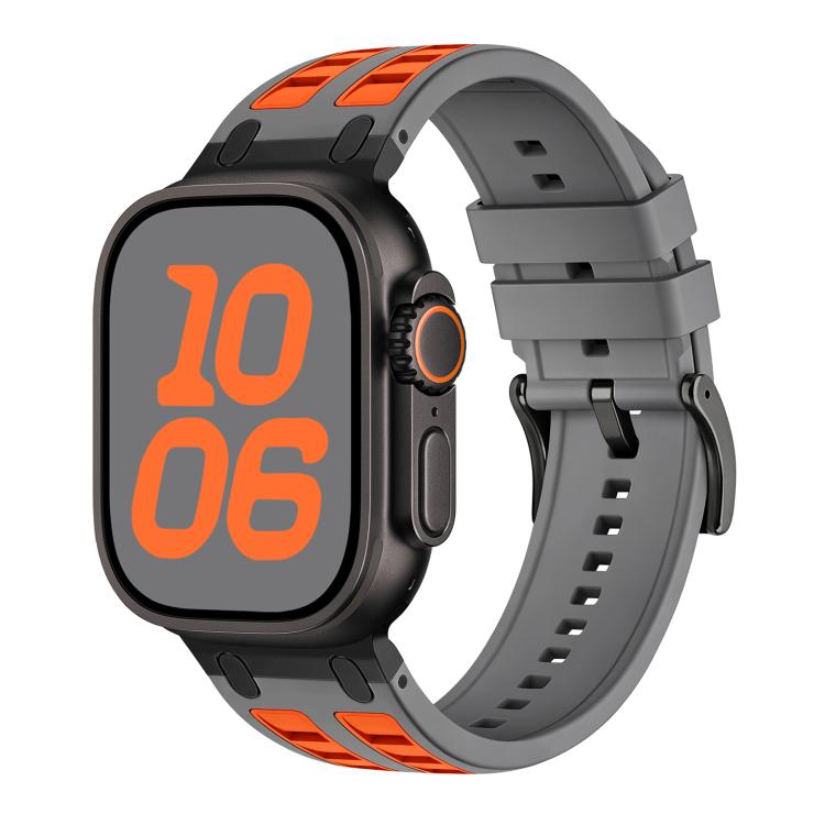 For Apple Watch 42mm / 41mm / 40mm / 38mm Vibrant Contrast Color Silicone Watch Band