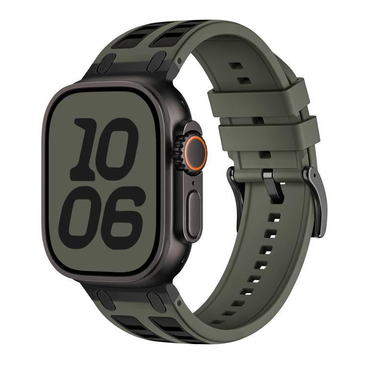 For Apple Watch 42mm / 41mm / 40mm / 38mm Vibrant Contrast Color Silicone Watch Band