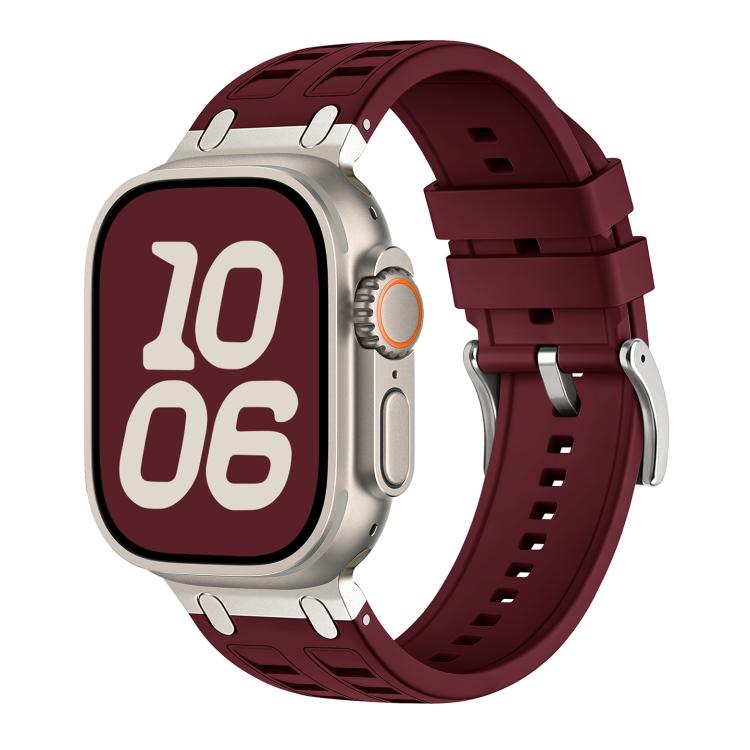 For Apple Watch 42mm / 41mm / 40mm / 38mm Vibrant Contrast Color Silicone Watch Band