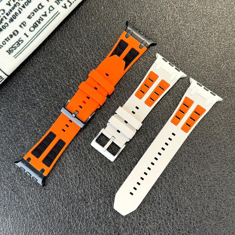 For Apple Watch 42mm / 41mm / 40mm / 38mm Vibrant Contrast Color Silicone Watch Band
