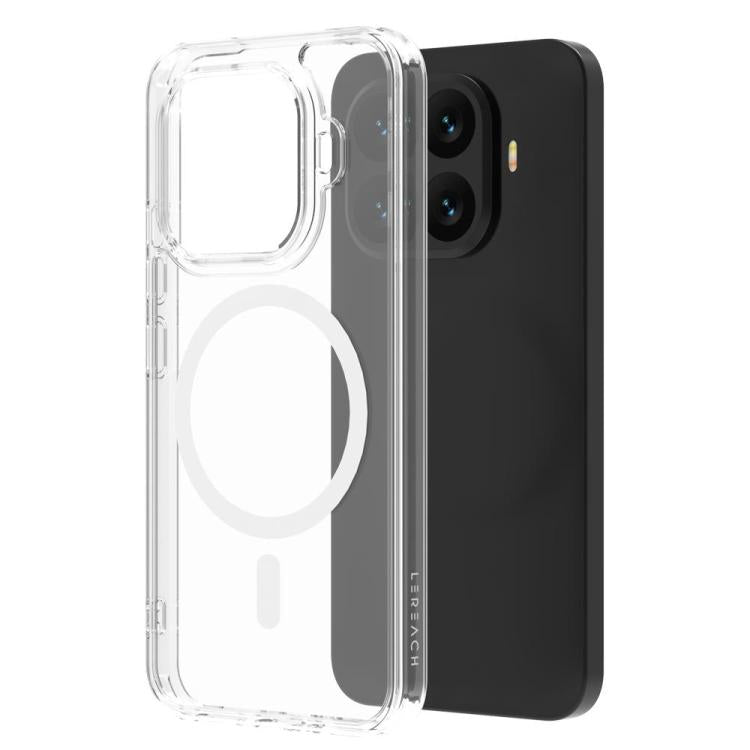 For Xiaomi 17T 5G LeReach TOC Clear Series Dual-Composite Armor TPU + Acrylic Shockproof Magnetic Phone Case - Transparent